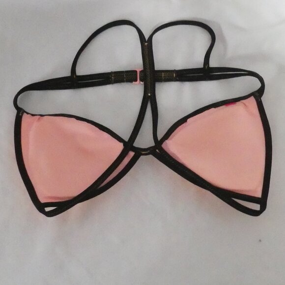 Unbranded | small | Padded Orange Bikini Top | Black Trim - Picture 4 of 10